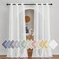 NICETOWN Linen White Doorway Curtains 80 inch Length, Grommet Semi Sheer Flax by NICETOWN