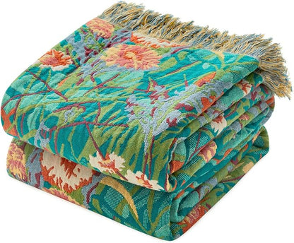LUTBM Boho Throw Blanket for Couch Sofa Chair Cotton Summer Breathable Blankets by LUTBMFindYourFreeSpiritatHome
