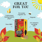 Clipper Tea Organic Fairtrade English Breakfast, Big Ben - USDA Organic, Non-GMO, Fair Trade, Sustainable Caffeinated Tea, 1 Pack, 20 Unbleached Tea Bags