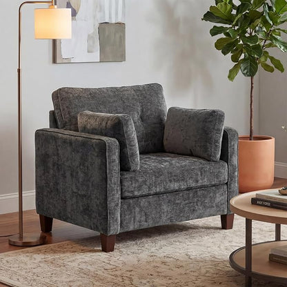 Luxury Oversized Accent Chair, 40.9" Upholstered Piping Single Armchairs by LANDASSYHOME