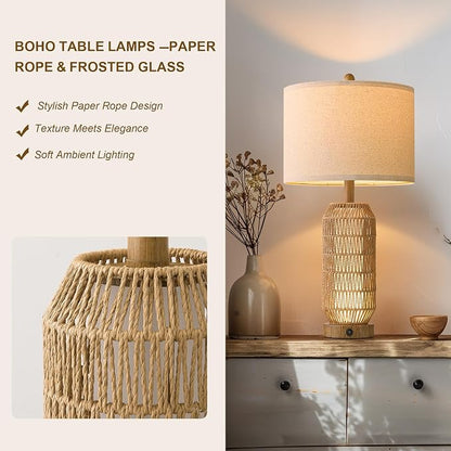 OYEARS 25" Table Lamps Set of 2 - Image 3