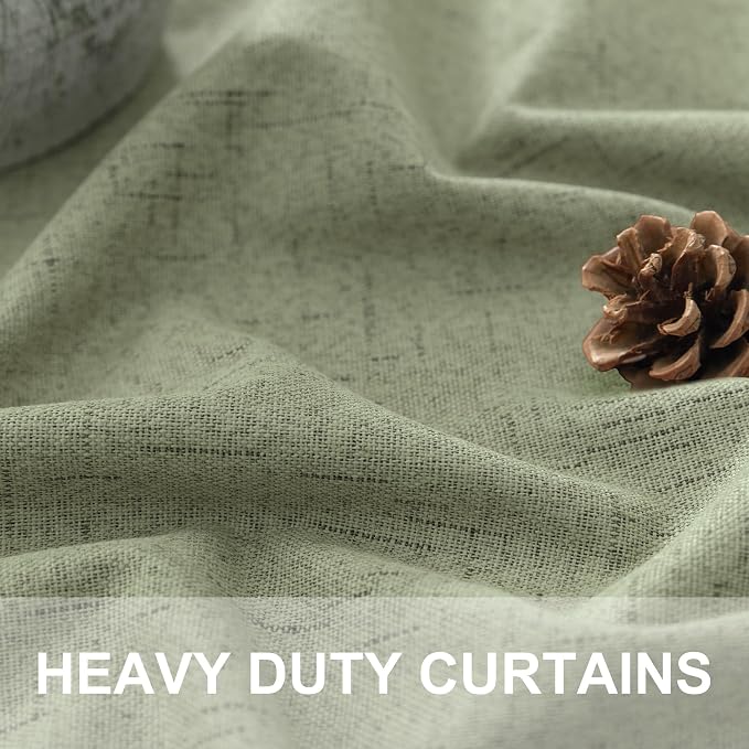 Light Sage Green Black Out Curtains 96 Inch Long - Image 3