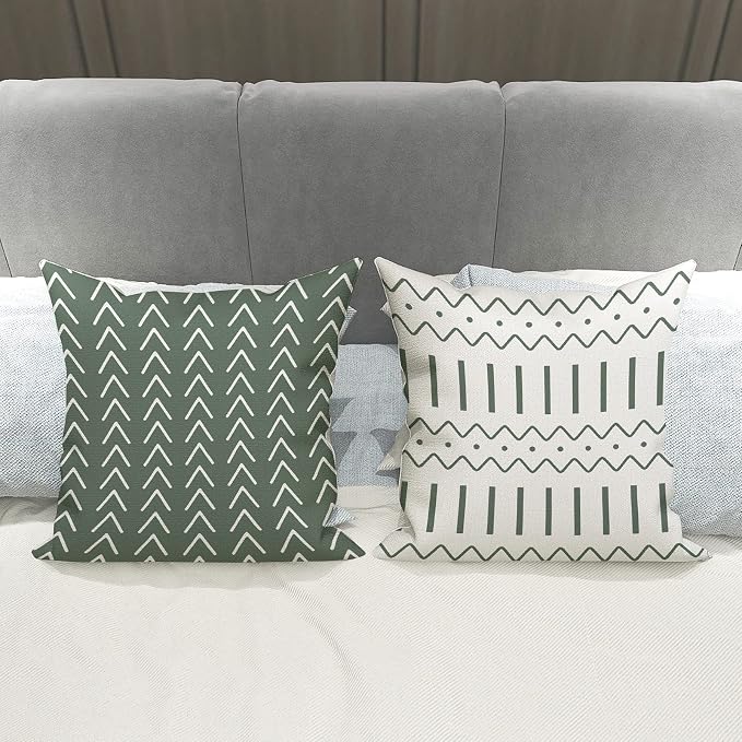 YCOLL Pillow Covers 18x18 Set of 4, Modern Sofa Throw Pillow Cover, Decorative - Image 4