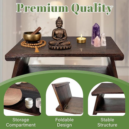 Japanese Low Floor Table Folding Coffee Tables - Image 4