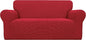 Easy-Going Stretch Loveseat Couch Covers Washable Christmas Red | 1-Piece by Easy-Going