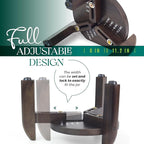 Drink Dispenser Stand Adjustable Width from 8" to 11.2" Wide - Beverage Jar and Water Plastic Jug Holder - to plant flower pots - Adjustable up to11.2-inch Wide (For 5-Gal Jug 8"-11.2")- Walnut Color