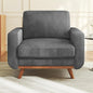 Vesgantti 38.5" Accent Chair Dark Gray, Comfy Corduroy Single Sofa Seat by Vesgantti