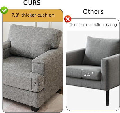 Oversized Living Room Chairs Set of 2, Comfy Accent Chair - Image 7