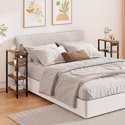 TUTOTAK Narrow Side Table with Charging Station, Small End Table with USB Ports - Image 8
