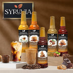 Syruvia Maple Bourbon Pecan Coffee Syrup - 25.4 fl oz - Kosher, Perfect for Drinks, Soda, Desserts, and More, Gluten Free