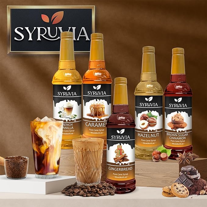 Syruvia Pumpkin Pie Coffee Syrup 25.4 Ounces