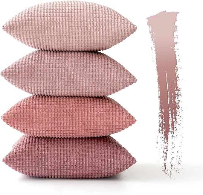 MIULEE Aesthetic Pink Spring Decorative Pillow Covers 20x20 Inch Set of 4 - Image 6