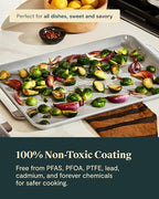 Caraway Non-Stick Ceramic Baking Sheet - Naturally Slick Ceramic Coating - Non-Toxic, PTFE & PFOA Free - Perfect for Baking, Roasting, and More - Large (18" x 13") - Perracotta