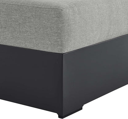 Modway Tahoe Powder-Coated Aluminum Outdoor Chaise Lounge Gray - Image 7