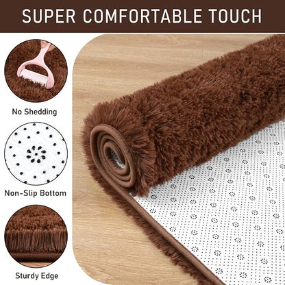 LOCHAS Area Rugs 9x12 Fluffy Living Room Carpets - Image 5