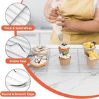Cooling Racks for Cooking and Baking, Homikit 16.6”*11.5” Large Stainless Steel Wire Rack for Oven Cooking Roasting Grilling Drying, Cookie Bacon Pizza Mesh Cooling Racks, Dishwasher Safe, 2 PCS