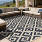 SAND MINE Reversible Mats, Plastic Straw Rug, Modern Area Rug, Large Floor Mat by SANDMIND