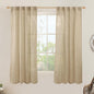Faux Linen Window Curtains 63 inches Long by LAMIT