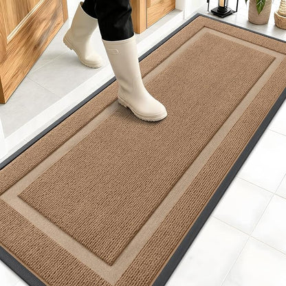 OLANLY Front Door Mat Outside 59x20, All-Season Heavy-Duty Rubber Doormat | by OLANLY