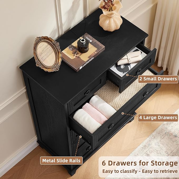 Joaxswe Farmhouse 6 Drawer Dresser - Image 6
