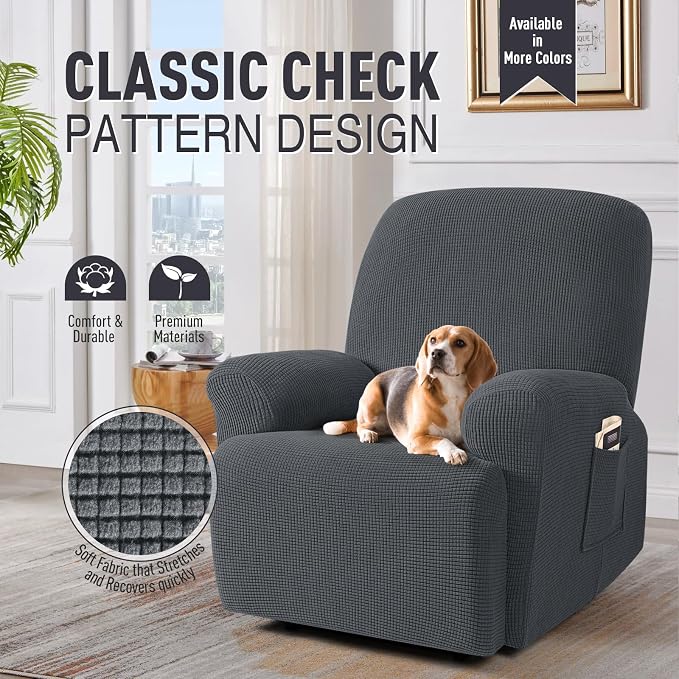 TAOCOCO Oversized Recliner Chair Covers, 1 Seater Streach Recliner Covers Soft - Image 2