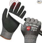 Schwer ProGuard Highest Level Cut Resistant Work Gloves PR3326 for Extreme Protection，ANSI A9 Cut Gloves with Reinforced Thumb, Non Slip, Non PFAS, Durable, Touch-screen, Black 120 Pairs, M