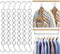 Space Saving Hangers for Clothes 6 Pack, Sturdy Metal Hangers Heavy Duty Magic by Besslly