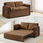 63" Velvet 3 in 1 Convertible Sleeper Sofa Bed, Pull Out Couch Bed Loveseat by UMBFUN