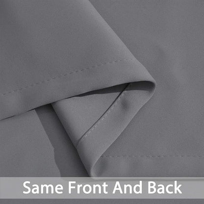 Yakamok Grey Room Darkening Curtains 52x96 inch Gray Grommet-Living Room | 2 - Image 6