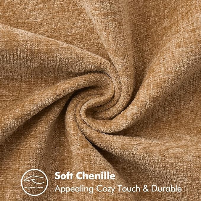 MIULEE Decorative Couch Throw Pillow Covers 20x20 Inch Apricot Brown 2 Pack | - Image 3