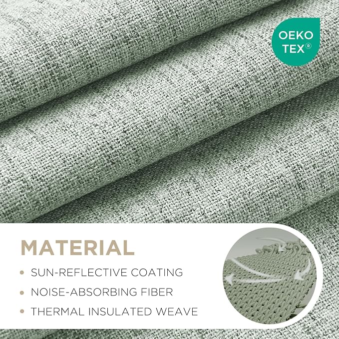 Joydeco Linen Blackout Curtains - Image 2
