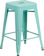 Flash Furniture Kai Commercial Grade 24" High Backless Mint Green by FlashFurniture