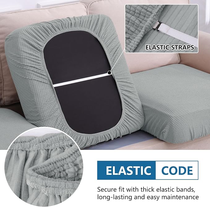 Waterproof Sectional Couch Covers, Non Slip Sofa Cushion Covers | L Shape - Image 4