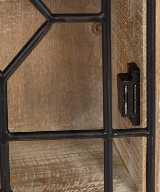 Kate and Laurel Megara Decorative Wooden Wall Hanging Curio Cabinet - Image 7