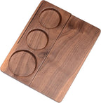 Normcore Tamping Station - Natural Walnut Espresso Tamping Mat - Wooden Tamping Mat for 51/54/58mm Portafilter, Tamper, Distributor, Puck Screen and Portafilter - Genuine American Walnut Wood