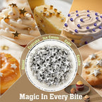 Twisweet Silver Sprinkles, Edible Silver Stars for Cake Decorating, Sugar Sprinkles for Baking, Mix Size Silver Candy, Cake Topper Ice Cream Cupcake Cookie Toppings Dessert Decorations, Christmas Wedding Birthday Party Supplies (130g/4.58oz)