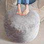 HIGOGOGO Round Stuffed Pouf Ottoman, Corduroy Poufs by HIGOGOGO