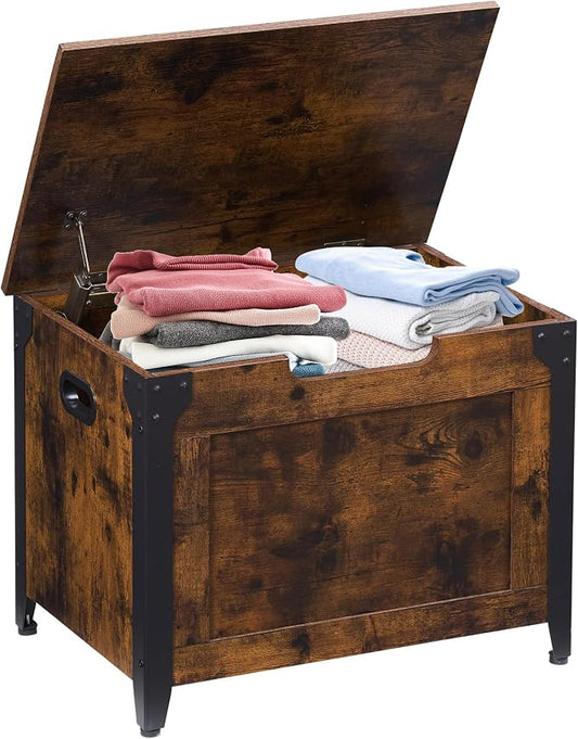 IDEALHOUSE Storage Bench, 23.6" Retro Wooden Storage Chest by IDEALHOUSE