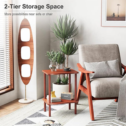 Apicizon 2 Tier End Table Set of 2, Small Side Table - Image 4