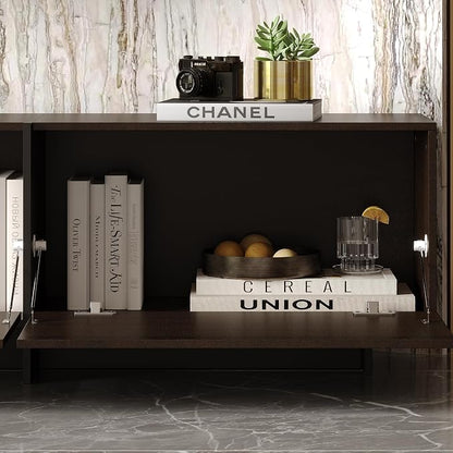 AIEGLE 71.7" W TV Stand with 3 Flip-Down Drawers, Modern Entertainment Center - Image 5