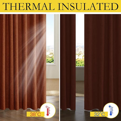 NICETOWN 100% Absolutely Blackout Linen Curtains - Image 4