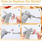 Premium Bread Lame Scoring Tool Kit,11 Blades,Stainless Steel Handle,Safety Cover with 2 Finger Sleeves Pattern String for Artisan Sourdough Baking,Scoring Knife for Bread Baking