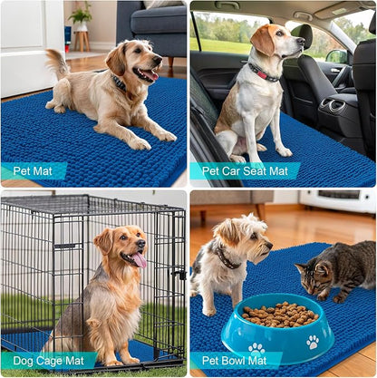 OLANLY Dog Door Mat for Muddy Paws 40x32, Super Absorbent Chenille Mud Mat | - Image 7