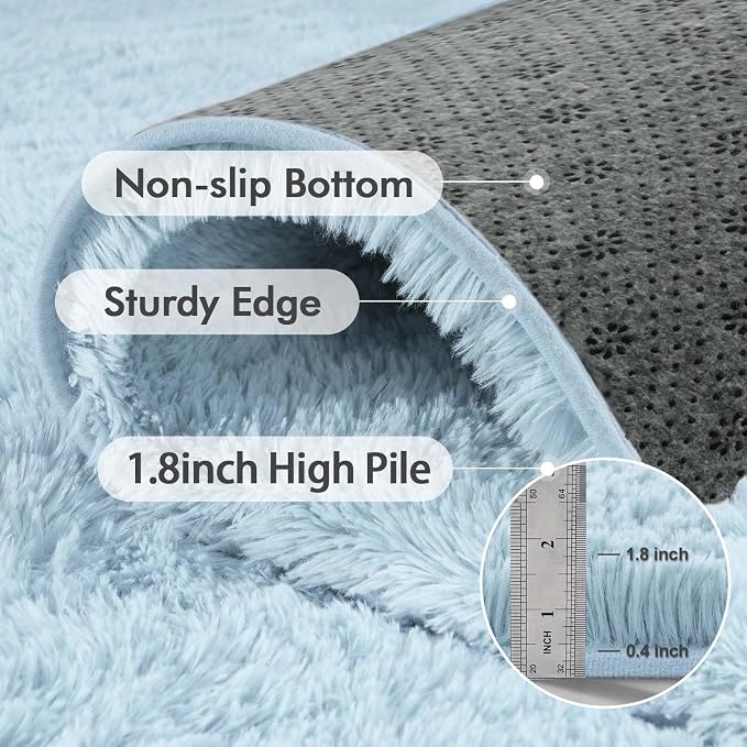 5x7 Ft Shag Area Rug for Bedroom, Ultra Soft Fluffy Furry Rugs for Living Room - Image 5