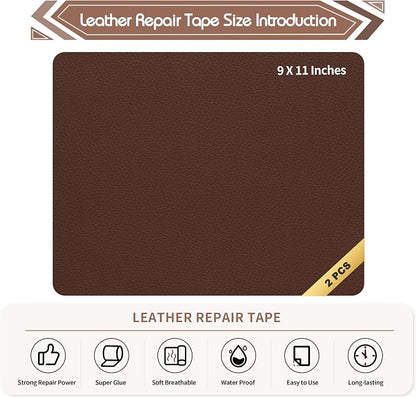 KING MOUNTAIN Leather Repair Patch, 2 Packs 9 x 11 Inches self Adhesive Leather - Image 4