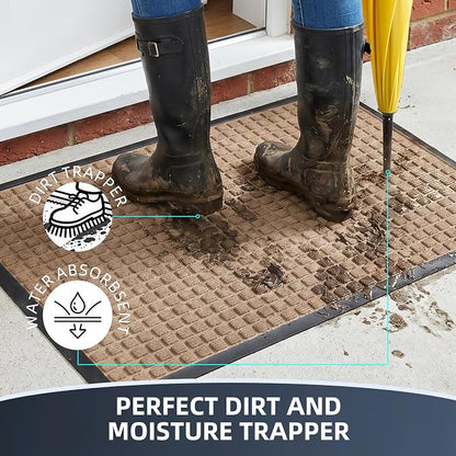 Front Door Mat Outside Entrance, Heavy Duty Waterproof Doormat | 61.5"x36" - Image 2