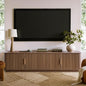 win2win 67" TV Stand for 80 Inch TV, Mid Century Modern Fluted Entertainment by WIN2WIN