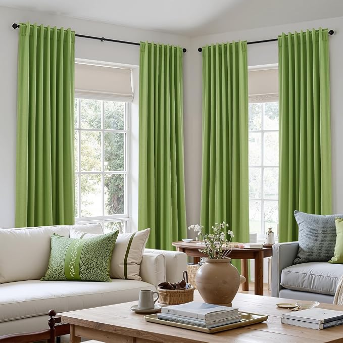 100% Blackout Curtains 96 Inch Length 2 Panels Set - Image 10