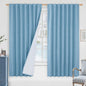 100% Blackout Linen Curtains 63 Inches Long, 60 x 63 Inch | Thermal Insulated by LAMIT
