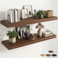 12 inch Deep Floating Shelves for Wall, 48 inch Wide Engineered Wood Wall by Venusmiles